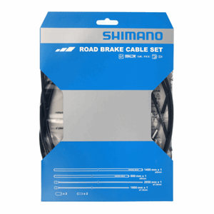 Shimano SIL-TEC-belagt bremsevaier sett [svart] 2 stk