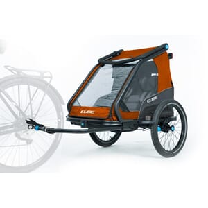 CUBE Sykkelvogn 2 barn CMPT Grå Orange