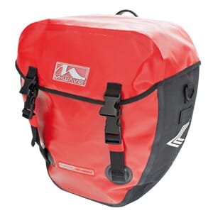 M-WAVE Alberta Sideveske M/R&K Clip-on Sort/Rød  20 L
