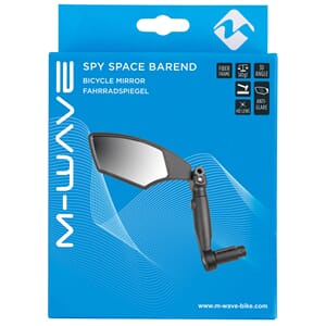 M-WAVE Speil  Spy Space Barend Venstre 15-23mm Sort