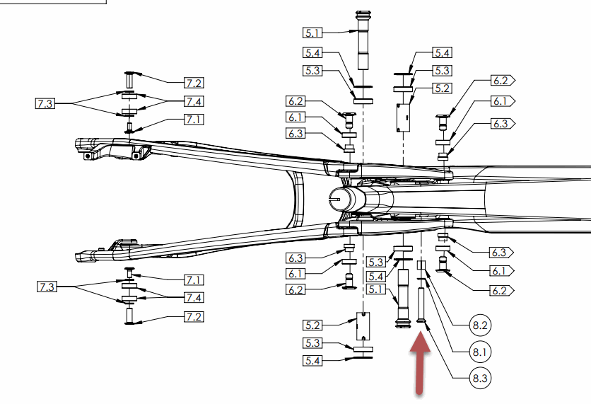 CUBE AXLE_pivot setshock mount (201906) 2023 SYKKELCENTERET AS