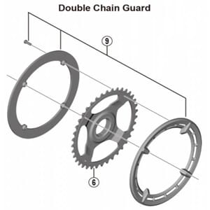 Shimano Steps Chainring Cover & Fix Bolt 38T FC-E6100 Double