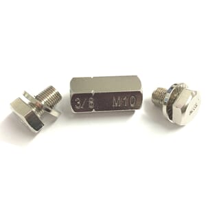 ADIE BOLTS 3/8" 10mm Aksel Forlenger for Støttehjul 1stk